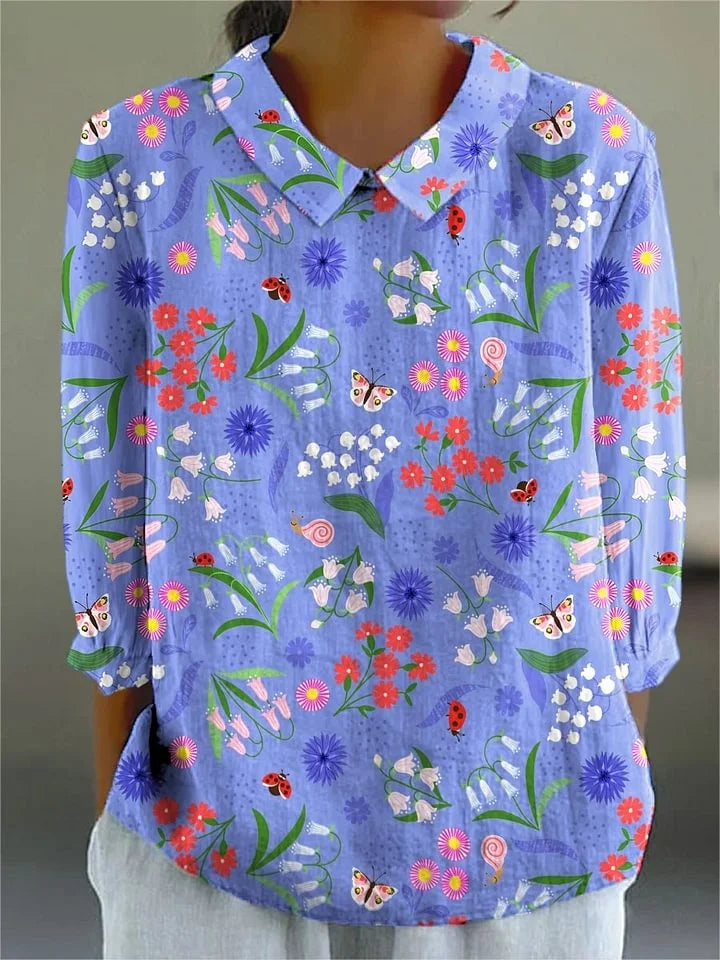 Elle | Vintage Colourful Blouse