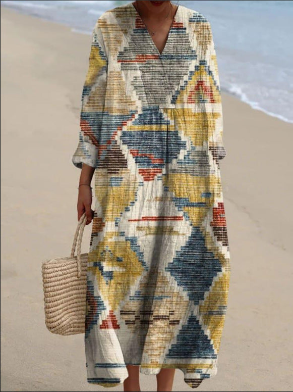 Naïa | Bohemian dress with ethnic patterns
