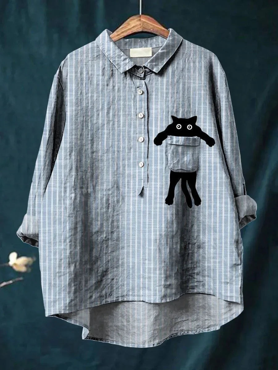 Sofia | Casual shirt with pocket print
