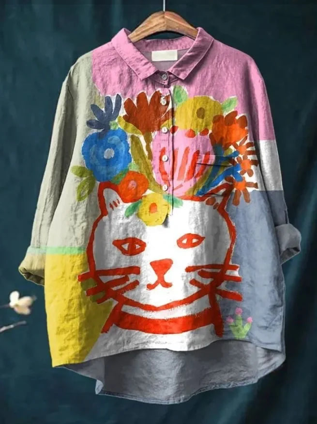 Sofia | Artistic shirt with playful print