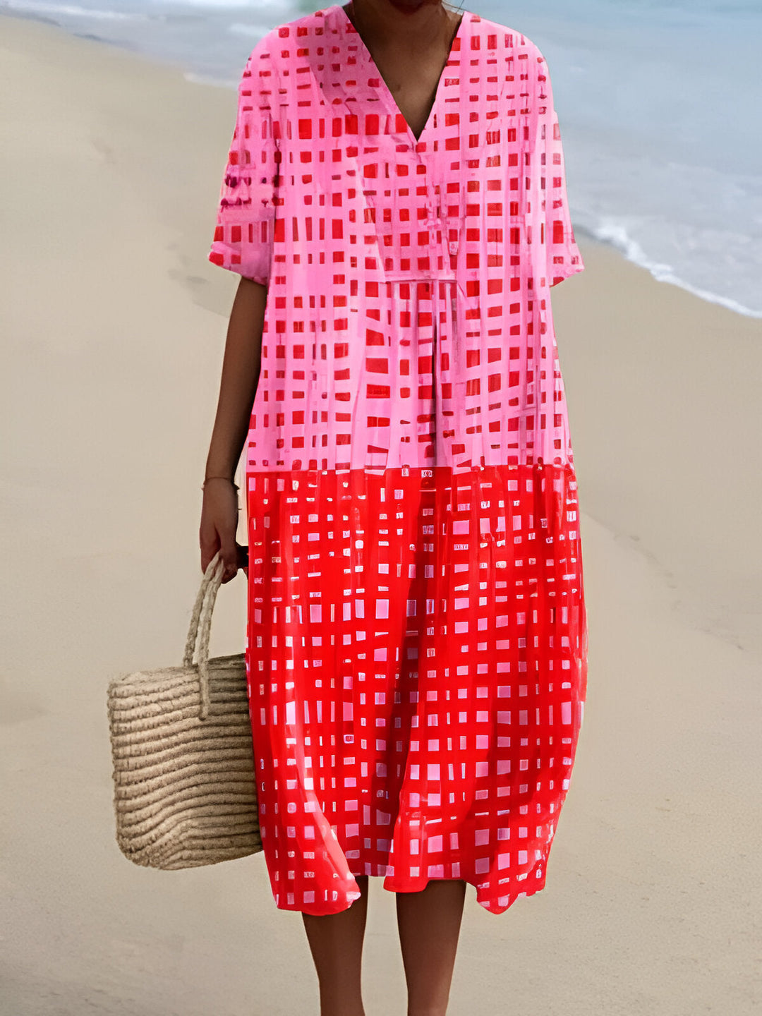 Ruby | Bold Checkered Dress