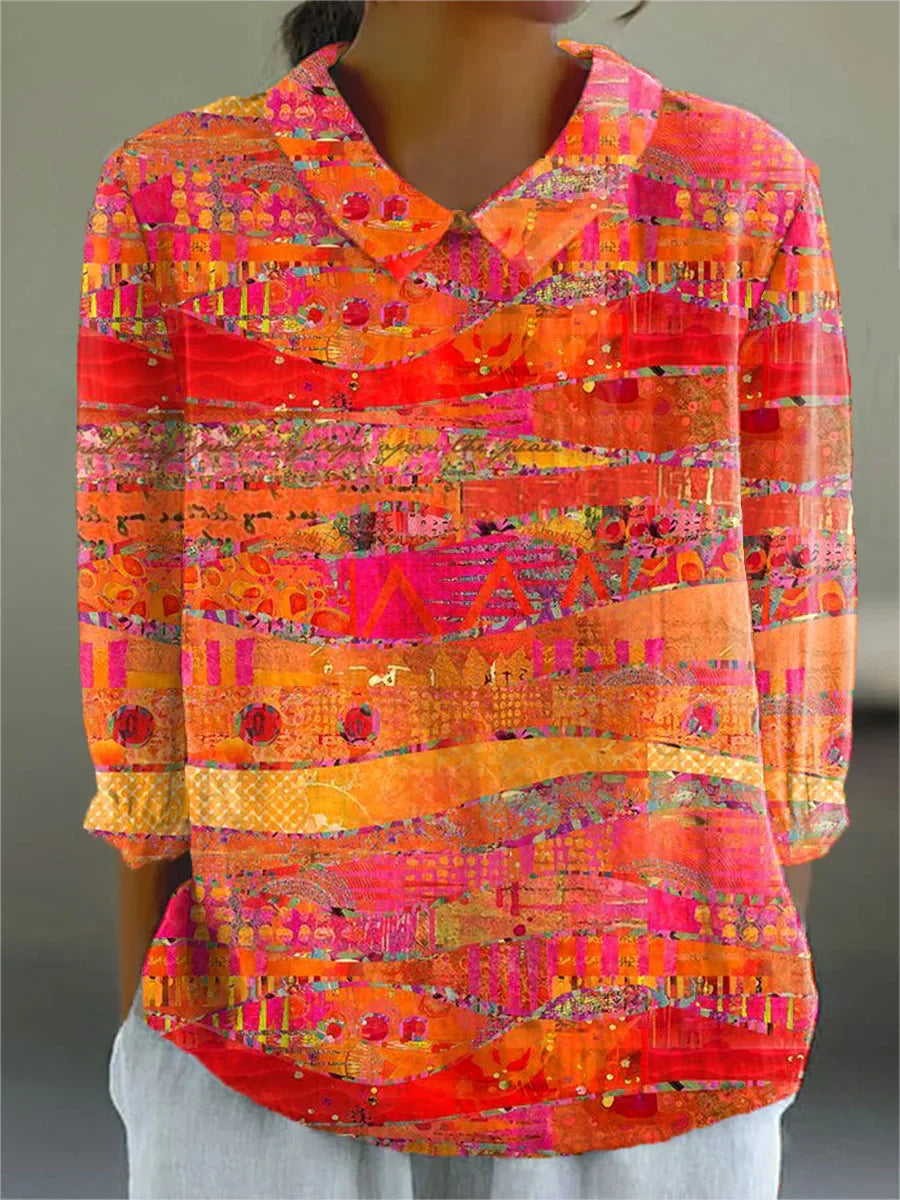 Elle | Vintage Colourful Blouse