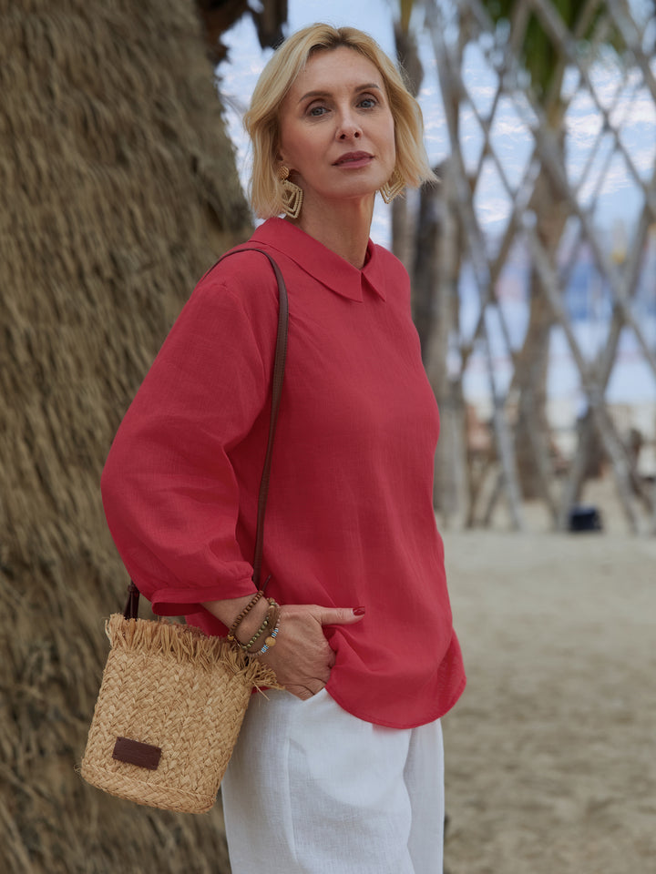 Grace | Classic Long-Sleeve Blouse for Everyday Elegance