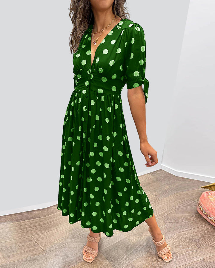 Monica | Elegant polka dot dress