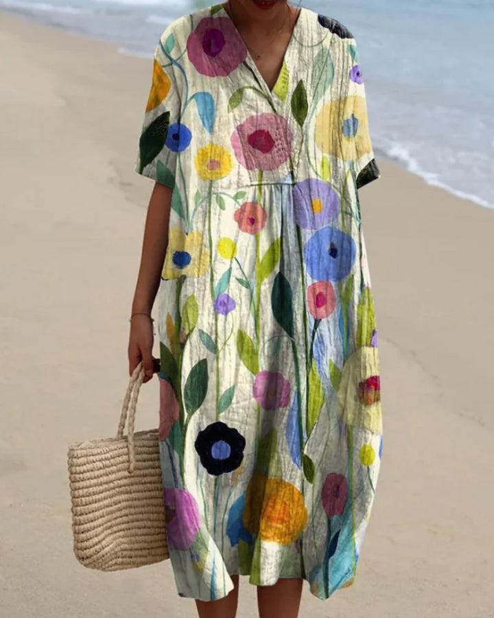 Aubane | Watercolour Floral Dress