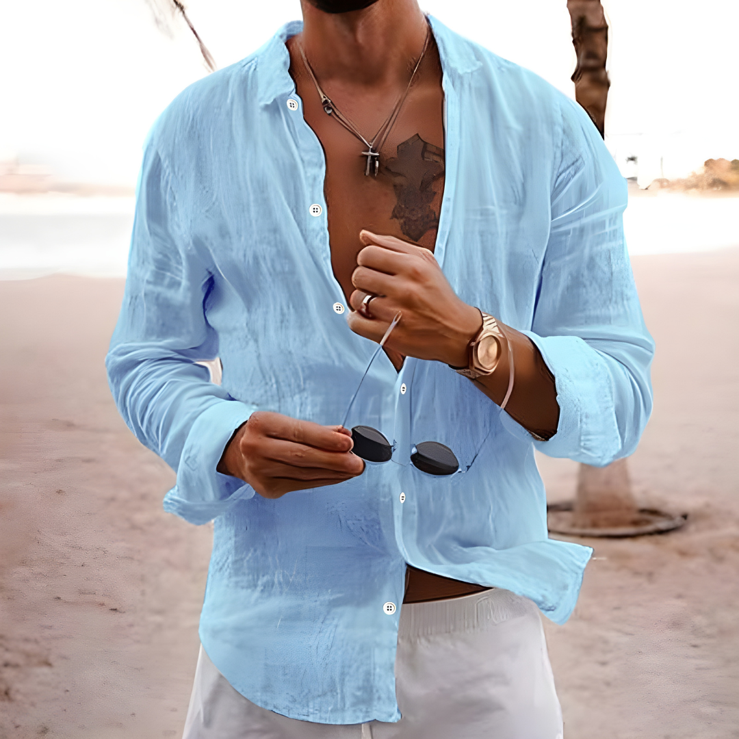 Summer shirt in natural cotton