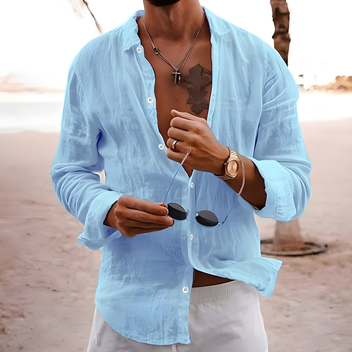Summer shirt in natural cotton