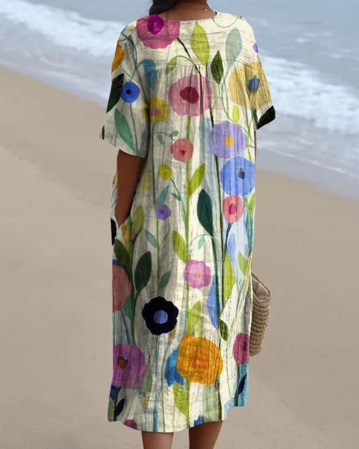 Aubane | Watercolour Floral Dress