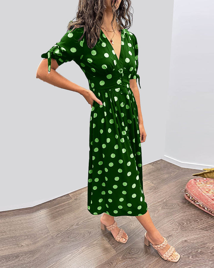 Monica | Elegant polka dot dress