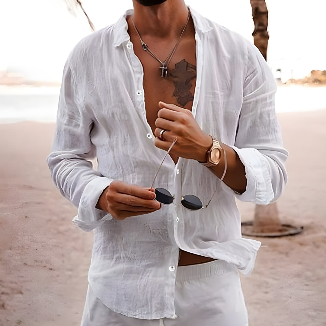 Summer shirt in natural cotton