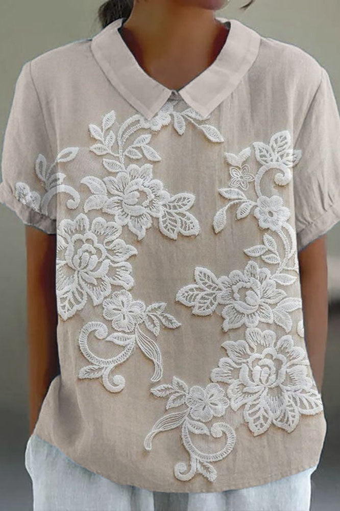 Blouse with Lily Collar
