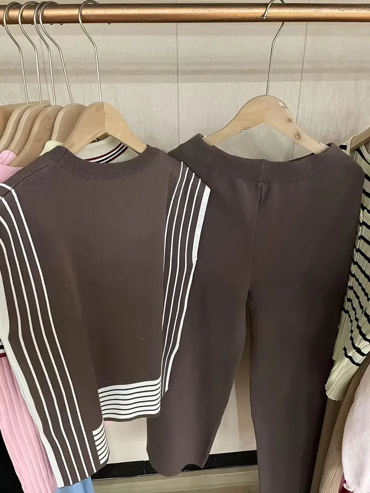 Sophie - Women’s Striped Splicing Two-Piece Set