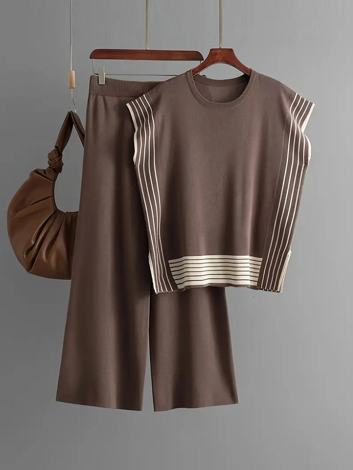 Sophie - Women’s Striped Splicing Two-Piece Set