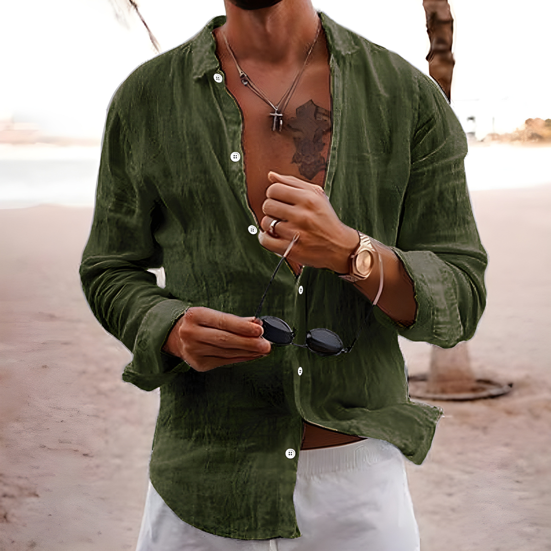 Summer shirt in natural cotton