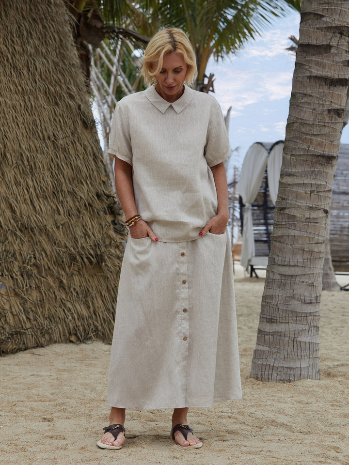 Women's 100% Linen Shirt