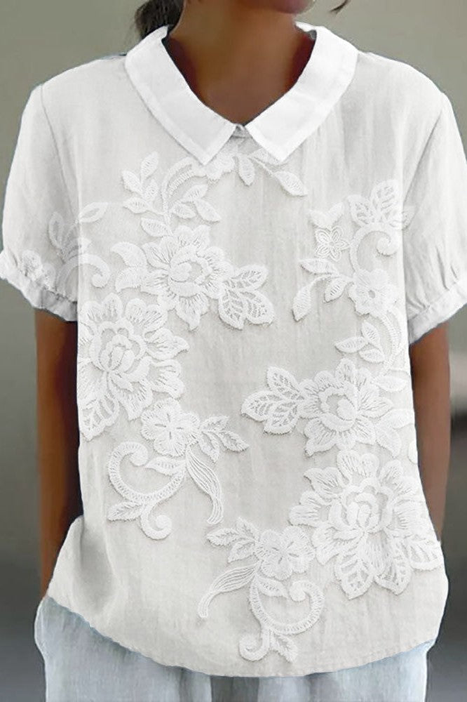 Blouse with Lily Collar