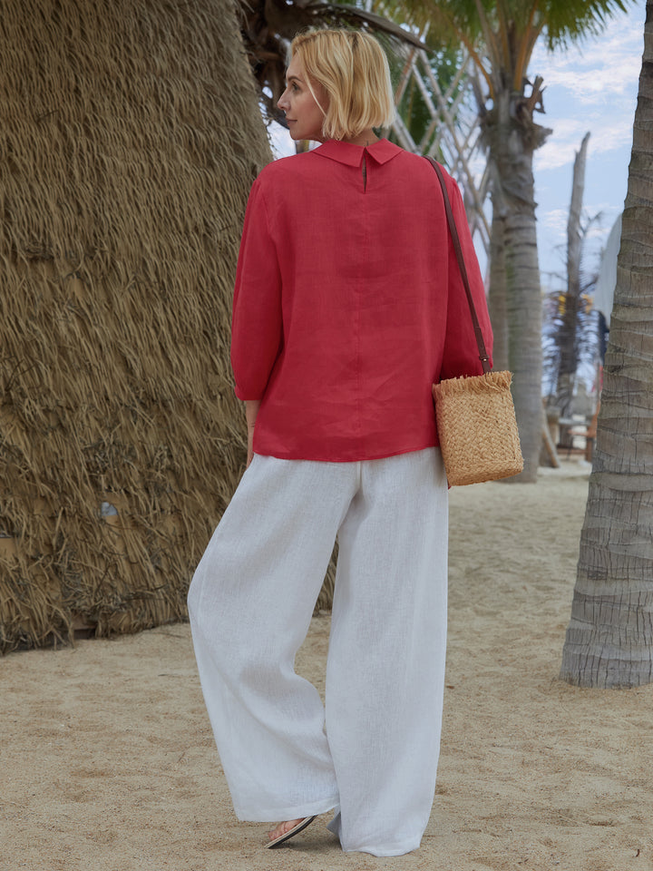 Grace | Classic Long-Sleeve Blouse for Everyday Elegance