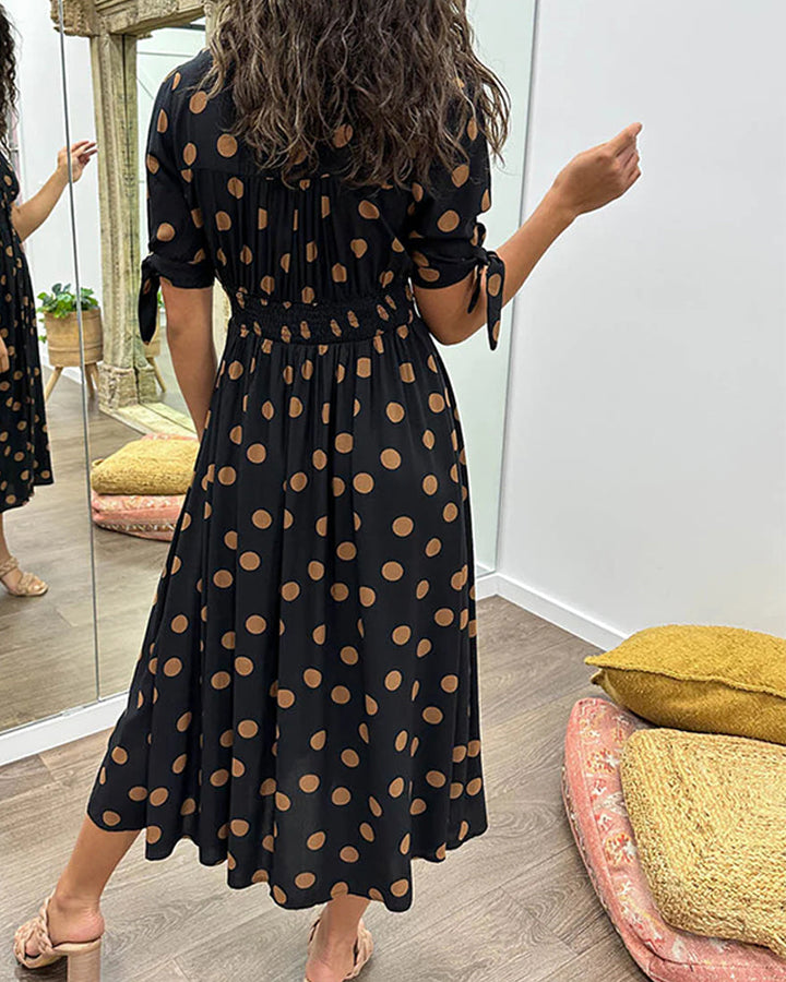 Monica | Elegant polka dot dress