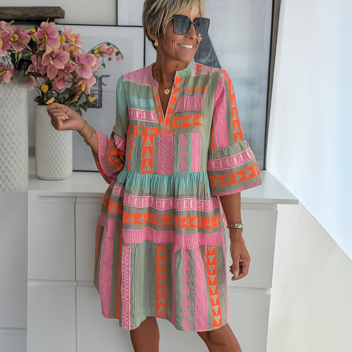Stacey – Embroidered Mini Summer Dress