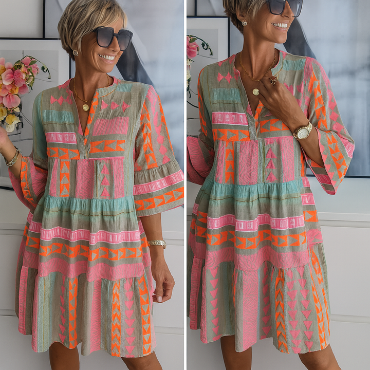Stacey – Embroidered Mini Summer Dress