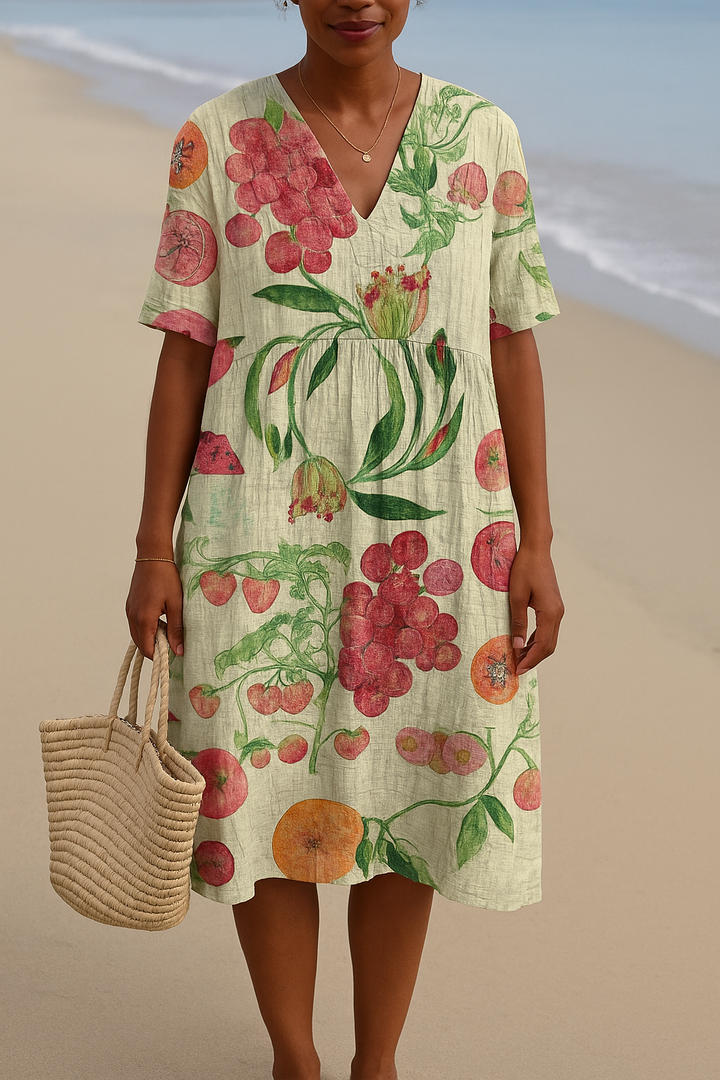 CÉLESTE | Vintage Botanical Dress