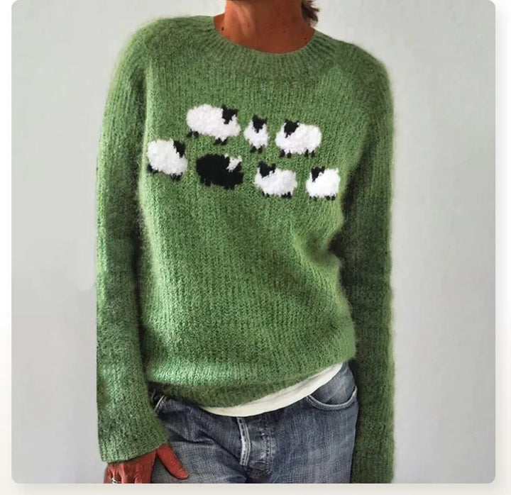 FEM - Handcrafted Multicolor Yoke Wool Jumper