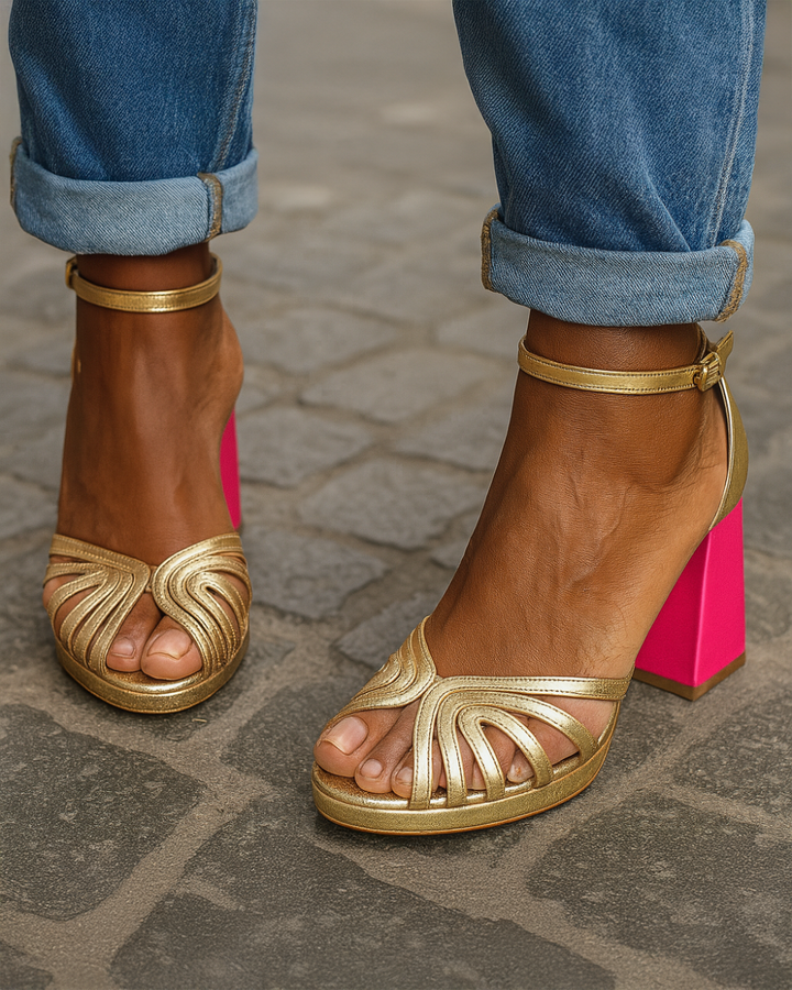 Olvira – Elegant Sandals with Wide Heel