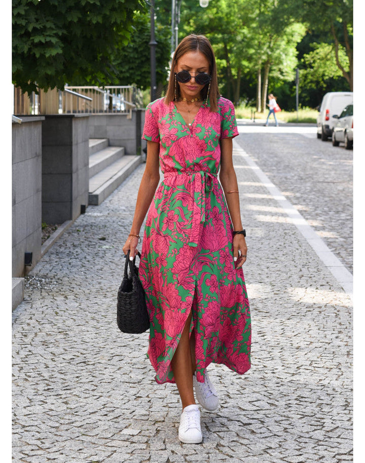 Nadine | Wrap floral midi dress