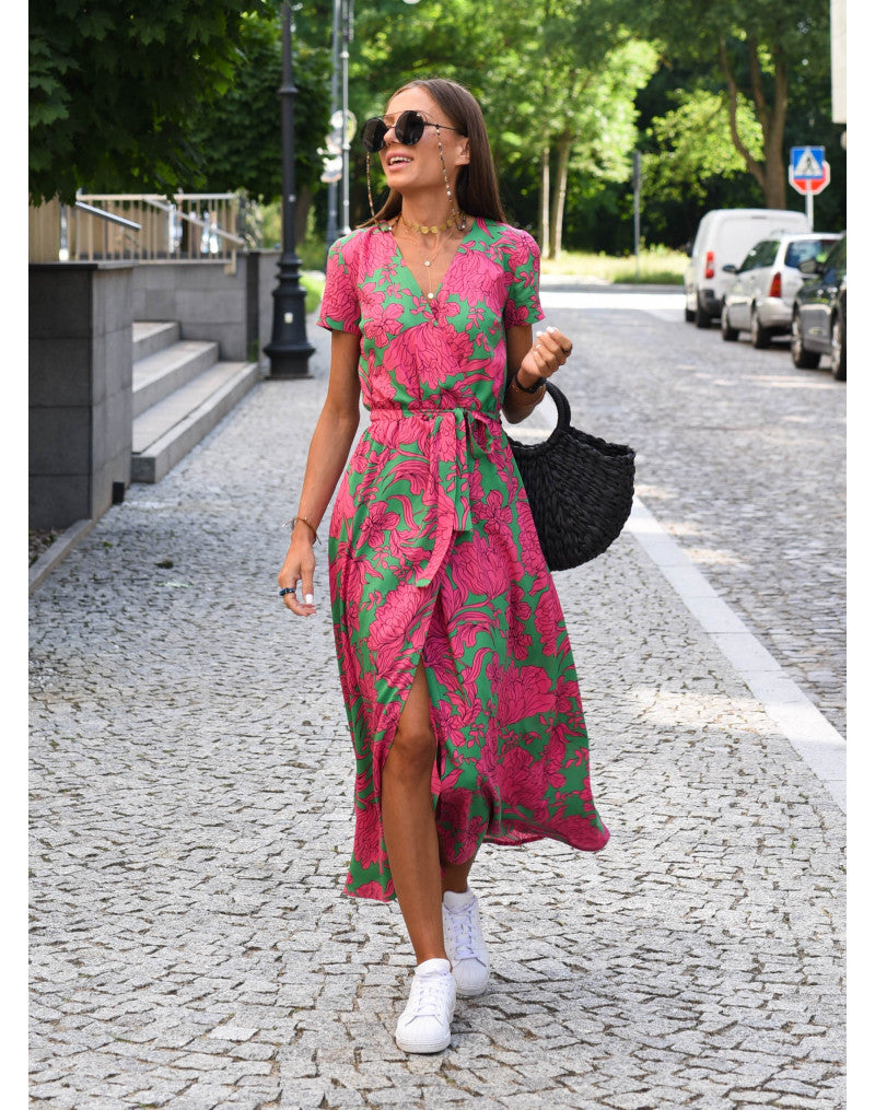Nadine | Wrap floral midi dress