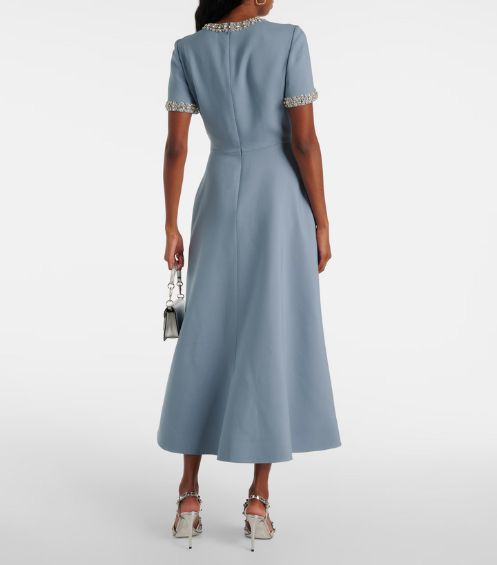 Raffaella | Flared dress with bows and beads