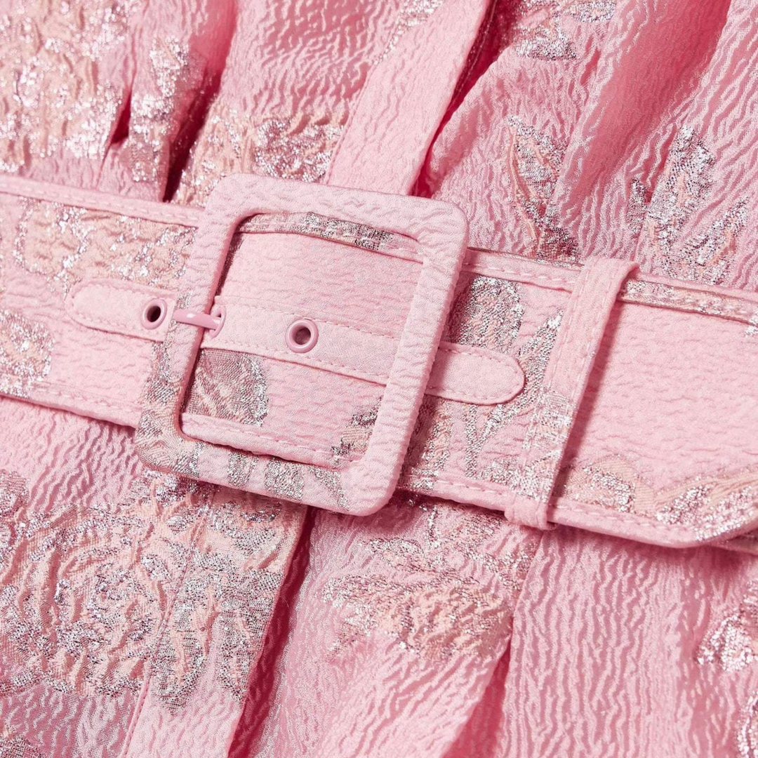Beatrice | Pink dress with puff sleeves