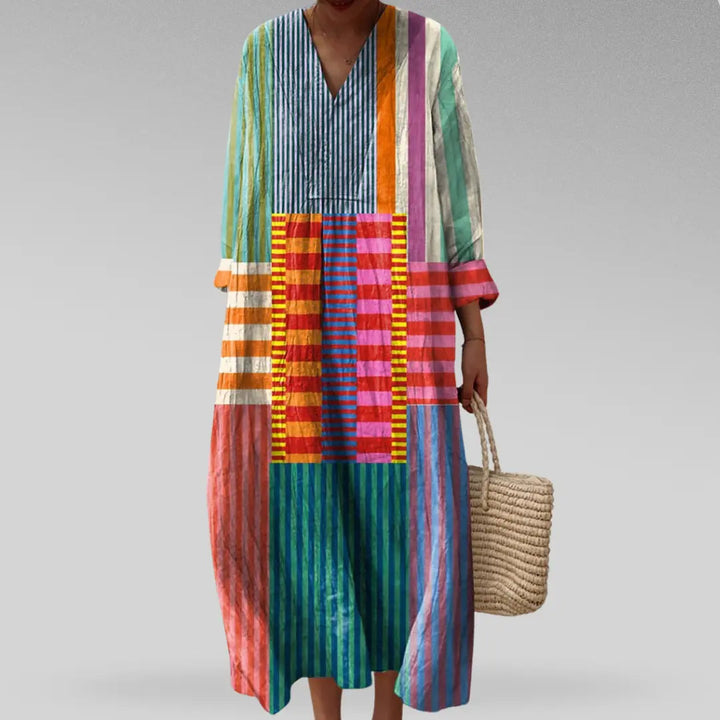 Jeanine | Dress with geometric patterns
