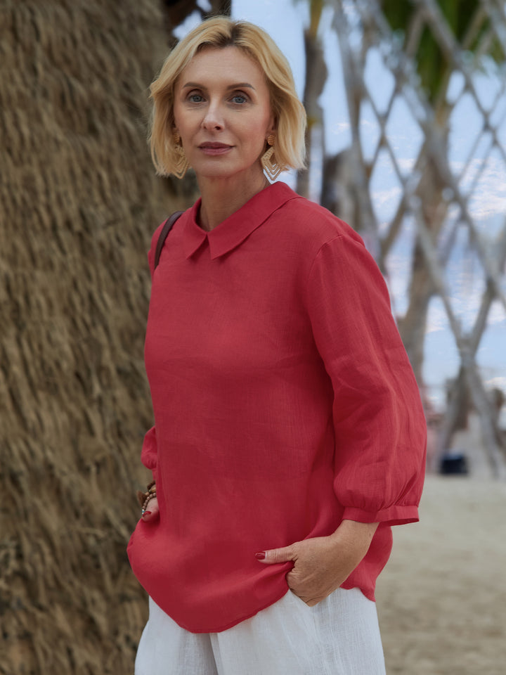 Grace | Classic Long-Sleeve Blouse for Everyday Elegance