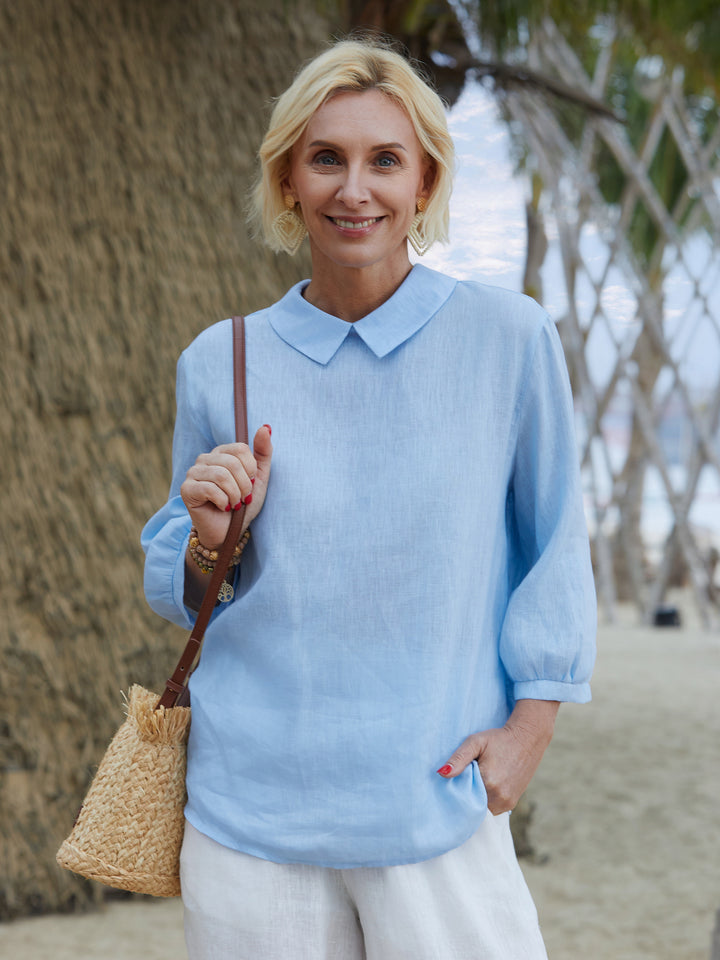 Grace | Classic Long-Sleeve Blouse for Everyday Elegance