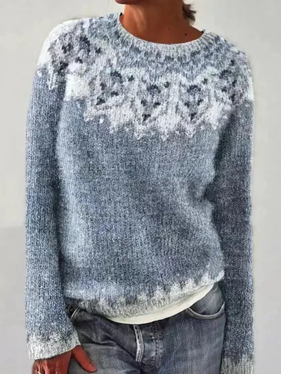 FEM - Handcrafted Multicolor Yoke Wool Jumper