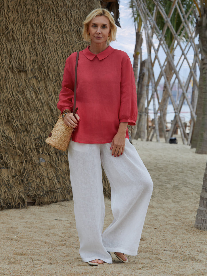 Grace | Classic Long-Sleeve Blouse for Everyday Elegance