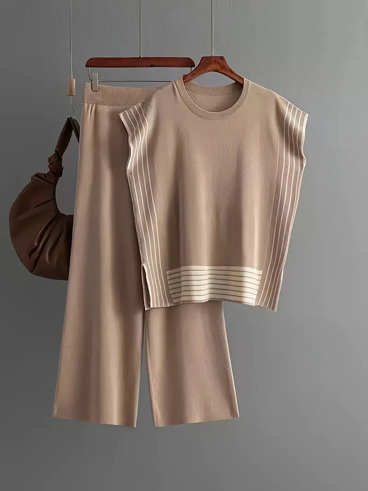 Sophie - Women’s Striped Splicing Two-Piece Set