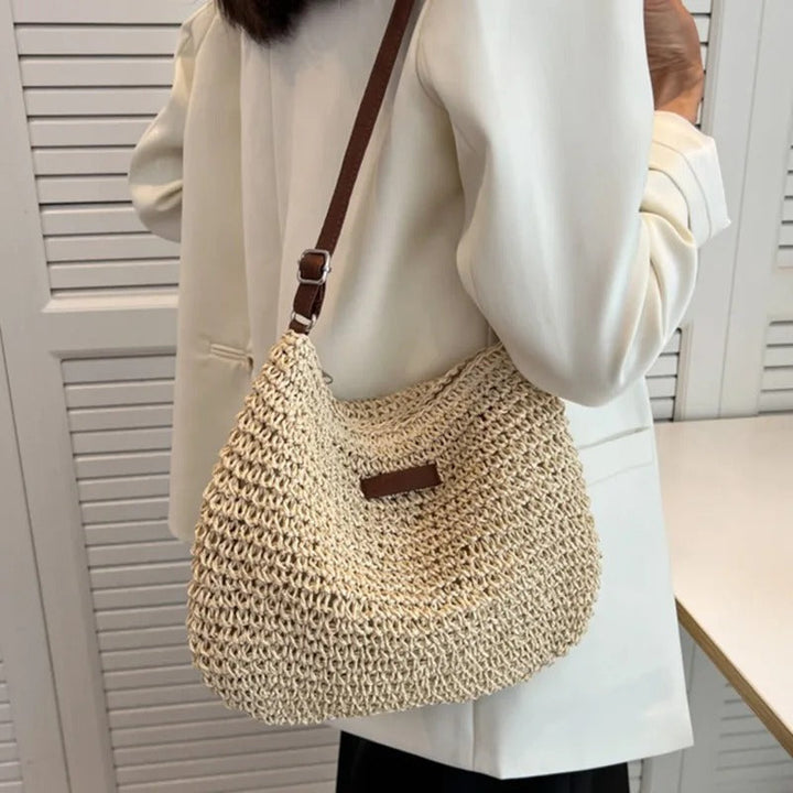 Straw crossbody bag