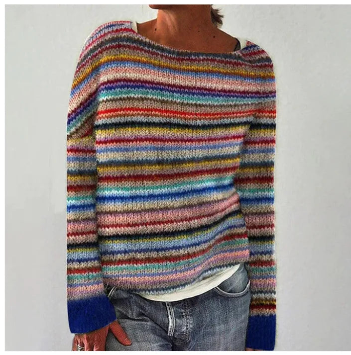 FEM - Handcrafted Multicolor Yoke Wool Jumper
