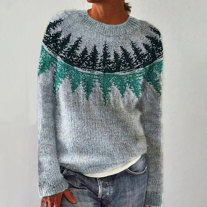 FEM - Handcrafted Multicolor Yoke Wool Jumper