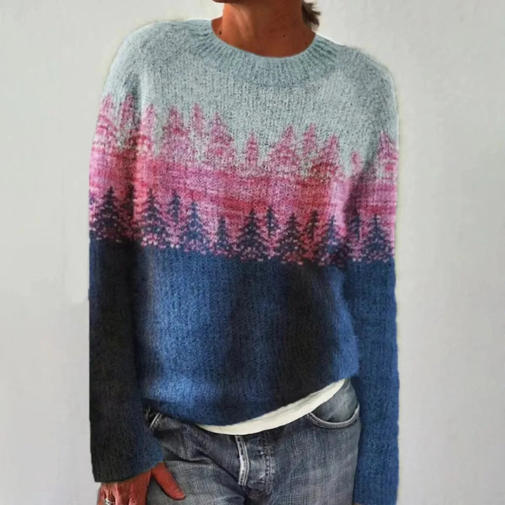 FEM - Handcrafted Multicolor Yoke Wool Jumper