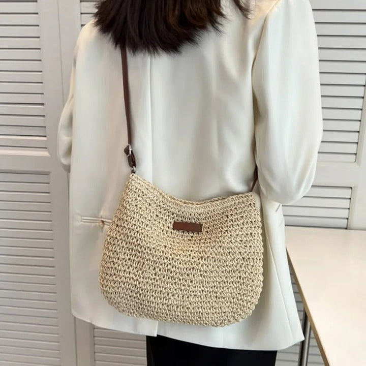 Straw crossbody bag