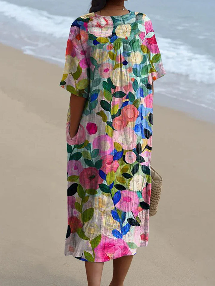 Élya | Watercolour Floral Dress